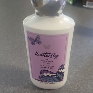 Bath & Body Works Butterfly Shower Gel - Purple and White